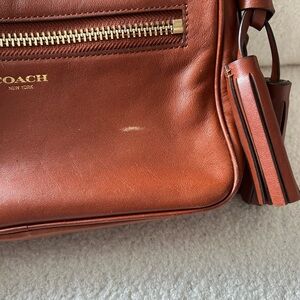 Coach Men's Tan Leather Messenger Bag